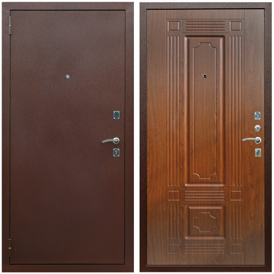 Дверь входная Graf Эконом Антик медь / МДФ 6 мм ФЛ-2 Морёная береза