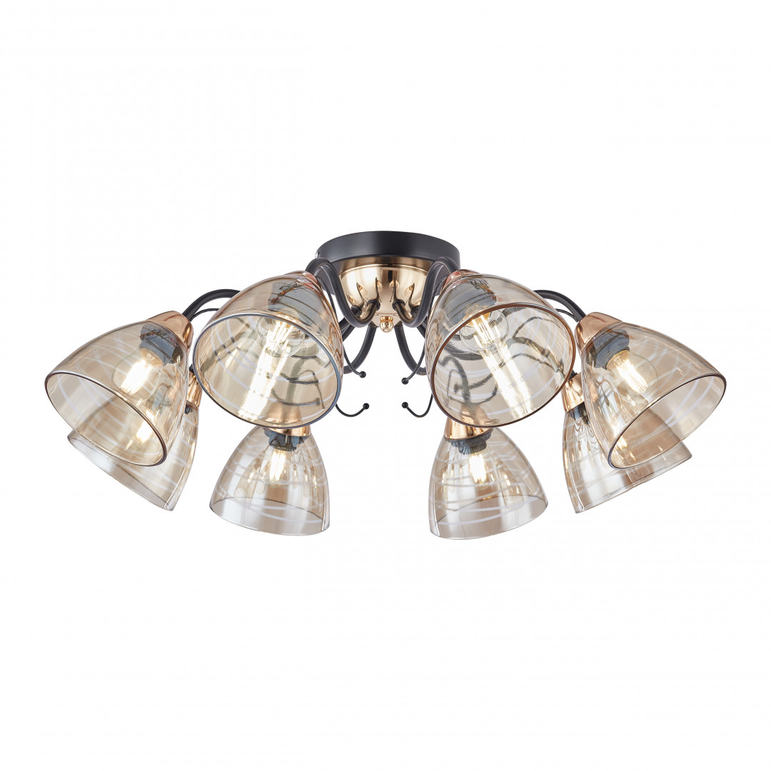 Люстра потолочная с плафонами 331234/8 BK+FGD Arte Milano