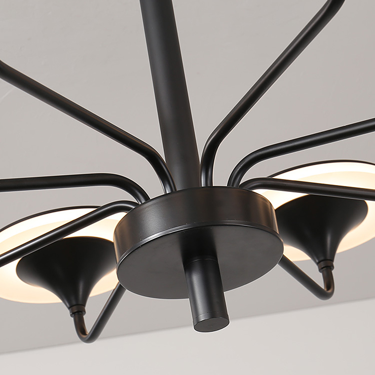 Люстра на штанге PILLAR L6 Black by ImperiumLoft