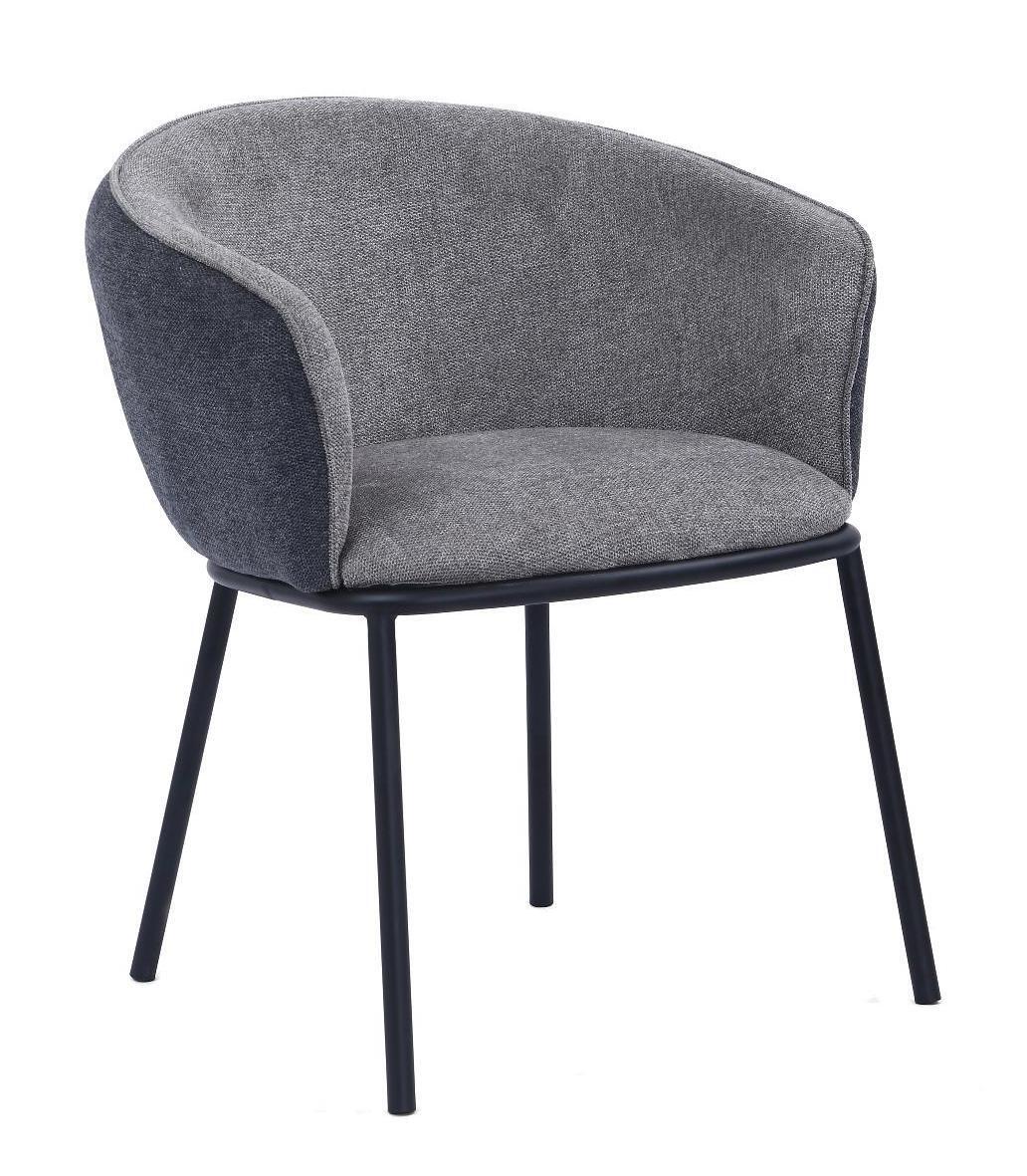Стул Duke светло-серый, серый с чёрными ножками Bradex Home FR 0389