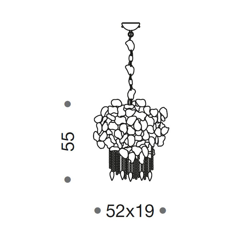 Люстра дизайнерская IDL 468/1 LED silver