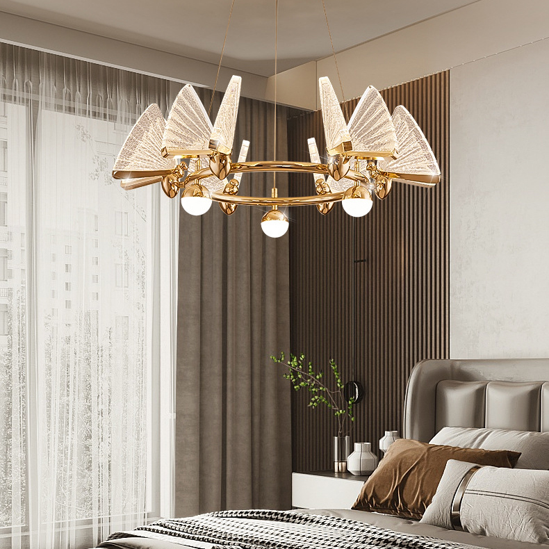 Подвесная люстра AMELIS LUX D83 Transparent Трехцветный свет by ImperiumLoft