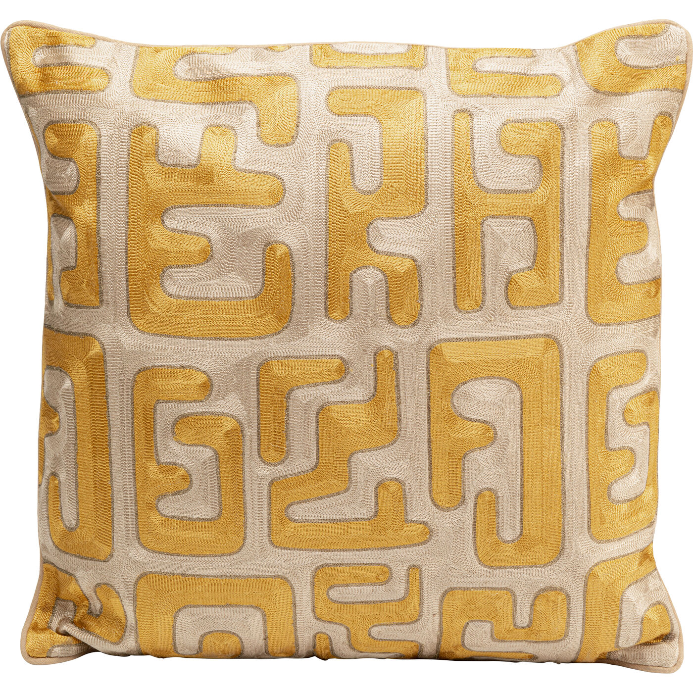 Подушка Meander Gold 50x50cm KARE 58427