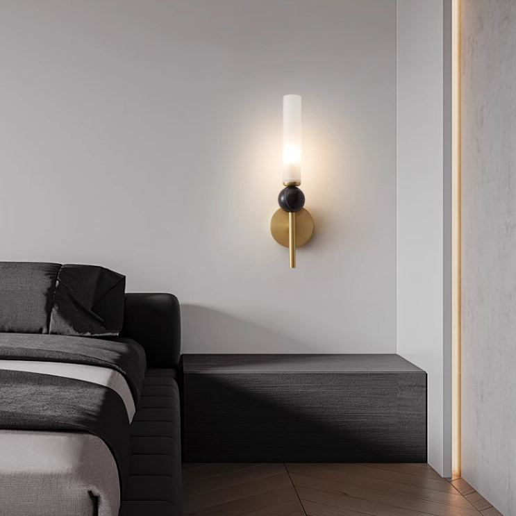 Настенный светильник CYLINDER WALL H38.5 Black by ImperiumLoft