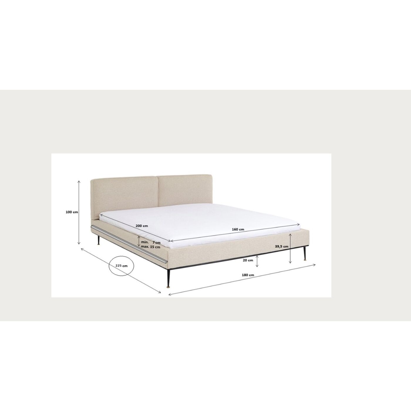 Кровать East Side Kaila Beige 160x200cm KARE 40082