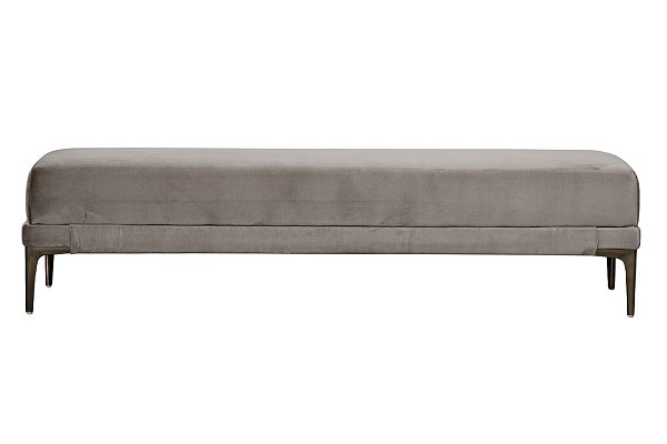 Банкетка на металлически опора бежевая Garda Decor PRIMA-Б160-Velvet BEG