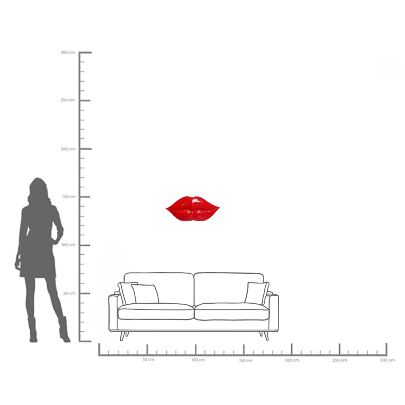 Объект декоративный Disco Lips 59cm KARE 57721