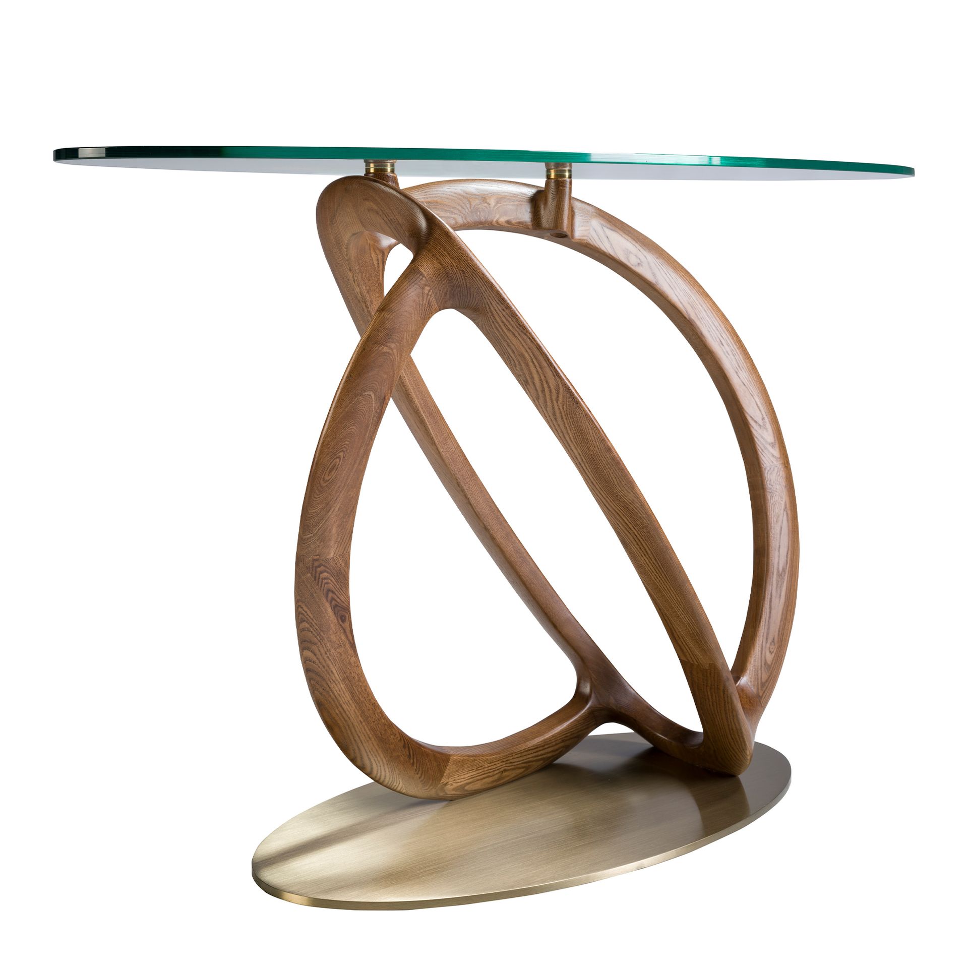 Консоль 3246/CON16171 из закаленного стекла и ореха Angel Cerda