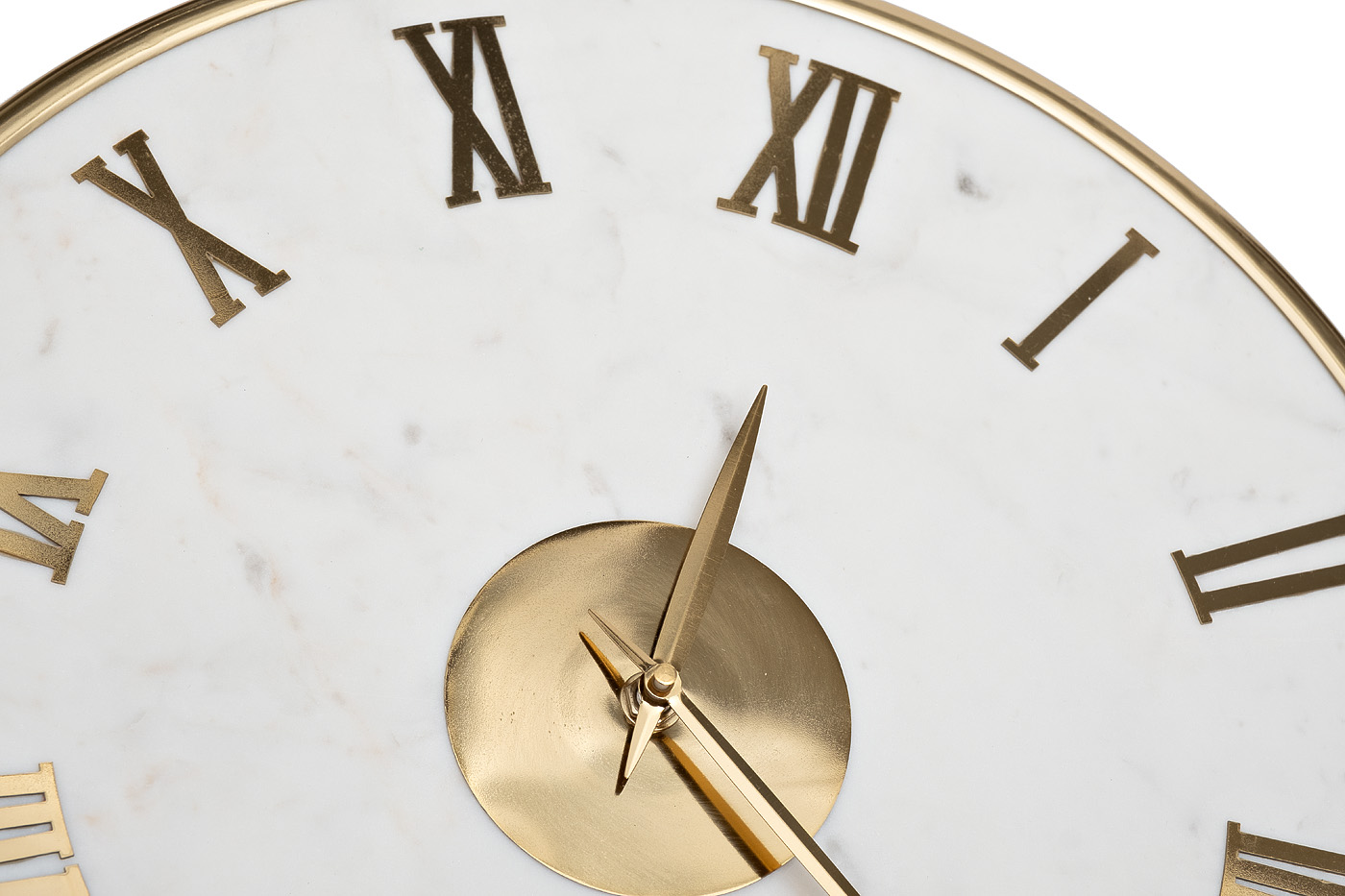 Часы настенные белый мрамор/золото Garda Decor 79MAL-5904-40