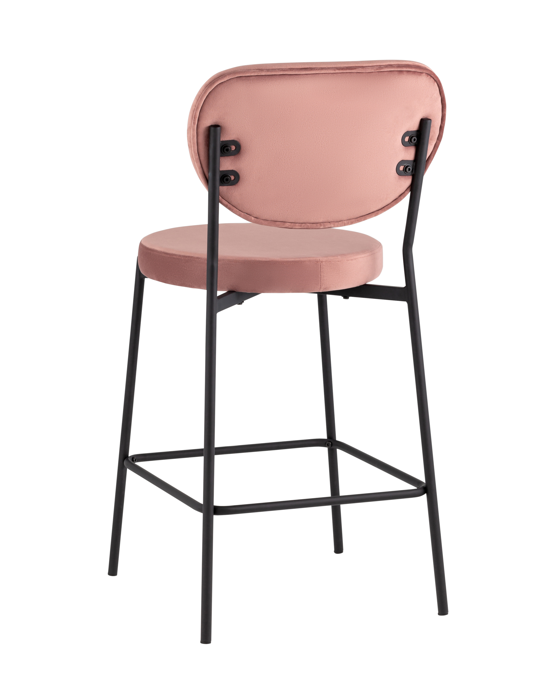 Стул полубарный Барбара NEW велюр пыльно-розовый Stool Group