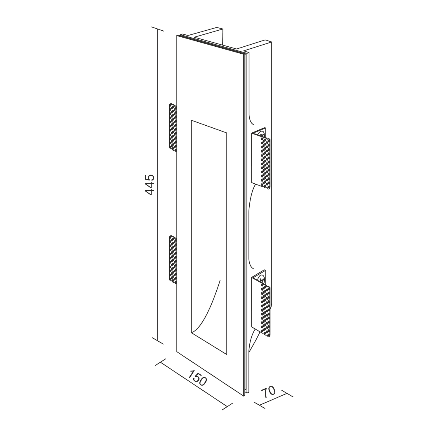 Встраиваемый гипсовый светильник для стен и ступеней Ledron MW6030 Встраиваемый гипсовый светильник для стен и ступеней Ledron MW6030