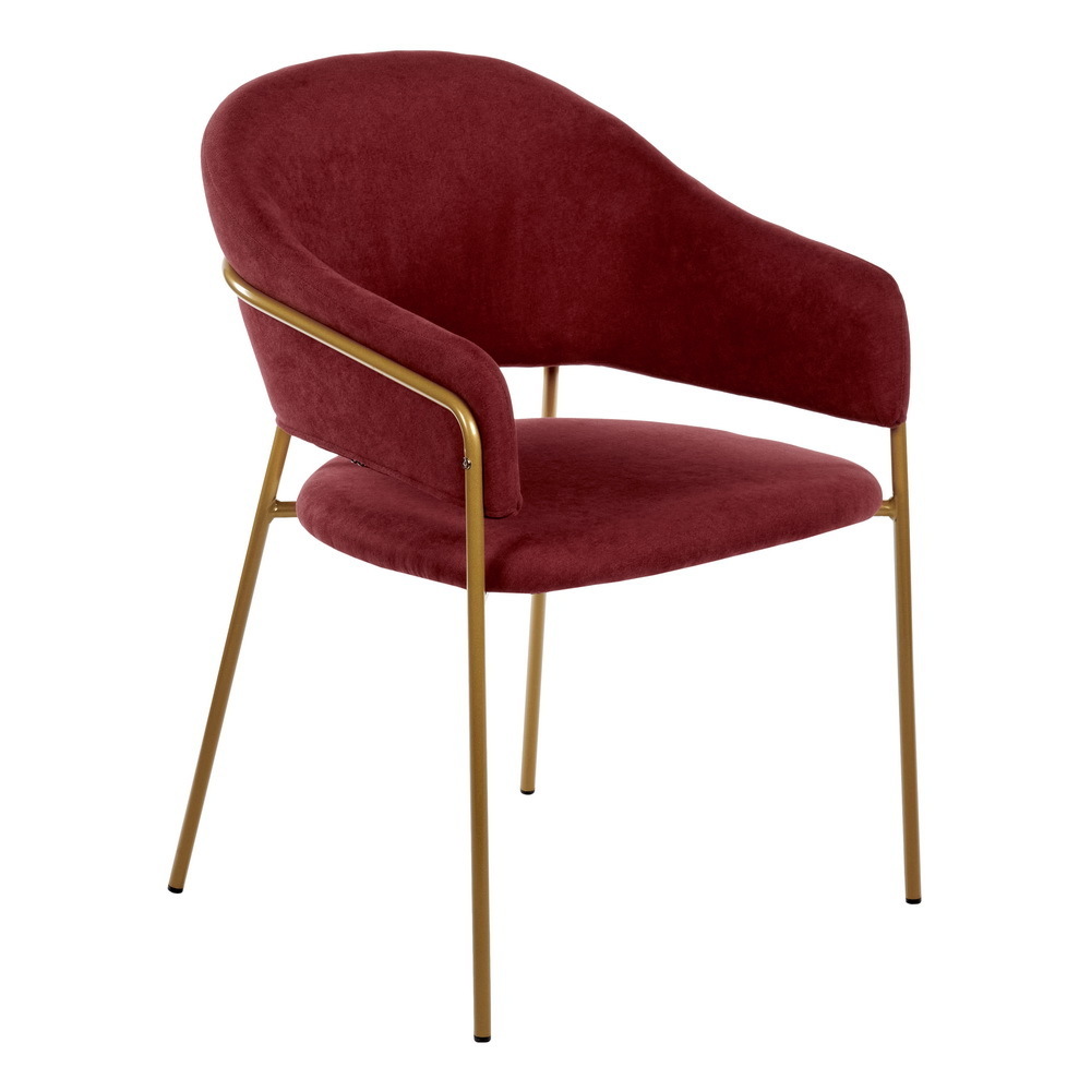Стул Felix винный с ножками матовое золото Bradex Home FR 0750