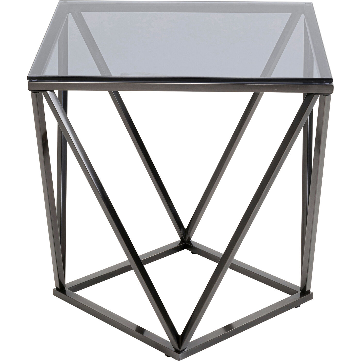 Приставной стол Cristallo Graphite 50x50cm KARE 70377