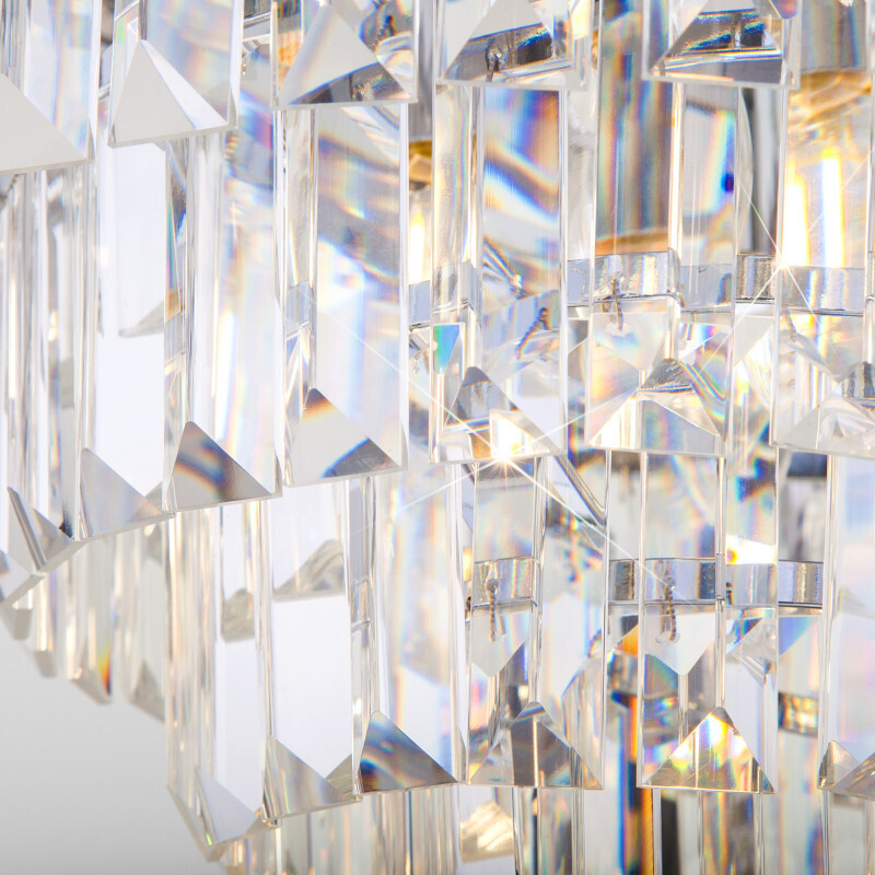 Каскадная люстра Eurosvet 10113/5 хром/прозрачный хрусталь Strotskis