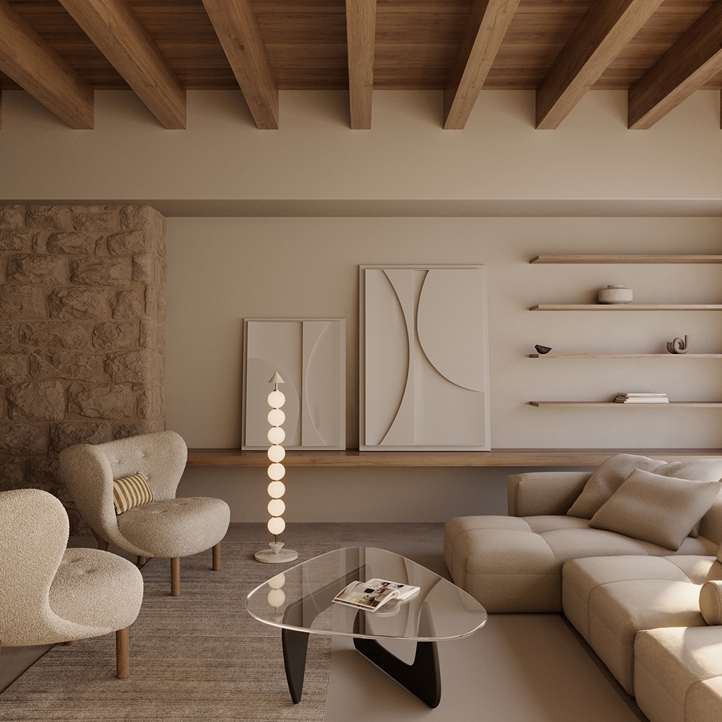 Торшер Soko золотой металл/белый мрамор Aromas del Campo