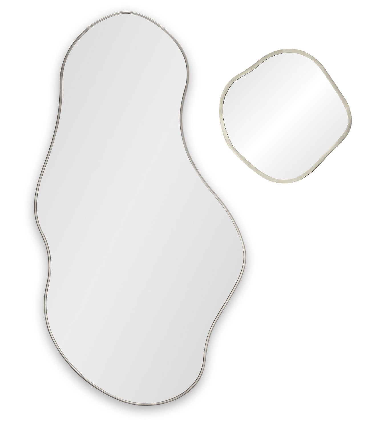 Lake Panno Silver Сет из 2-х зеркал 58*110 см, Ø41 см Art-Zerkalo SM122SL