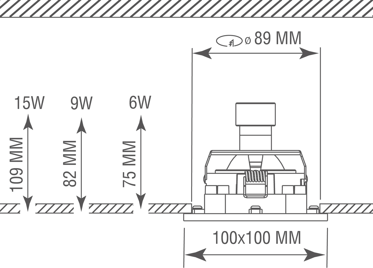 Поворотныйстраиваемый светильник под сменную лампу Donolux DL18614/01WW-SQ White/Black