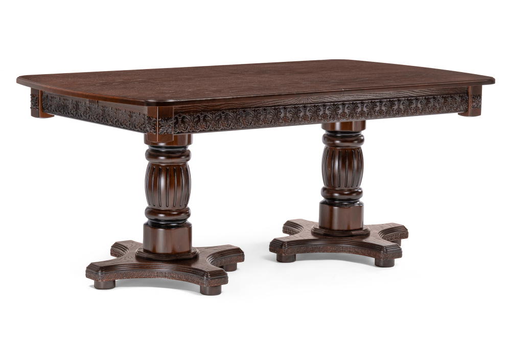 Стол деревянный Woodville Морнит 180(240)х100 орех темный / орех 515970