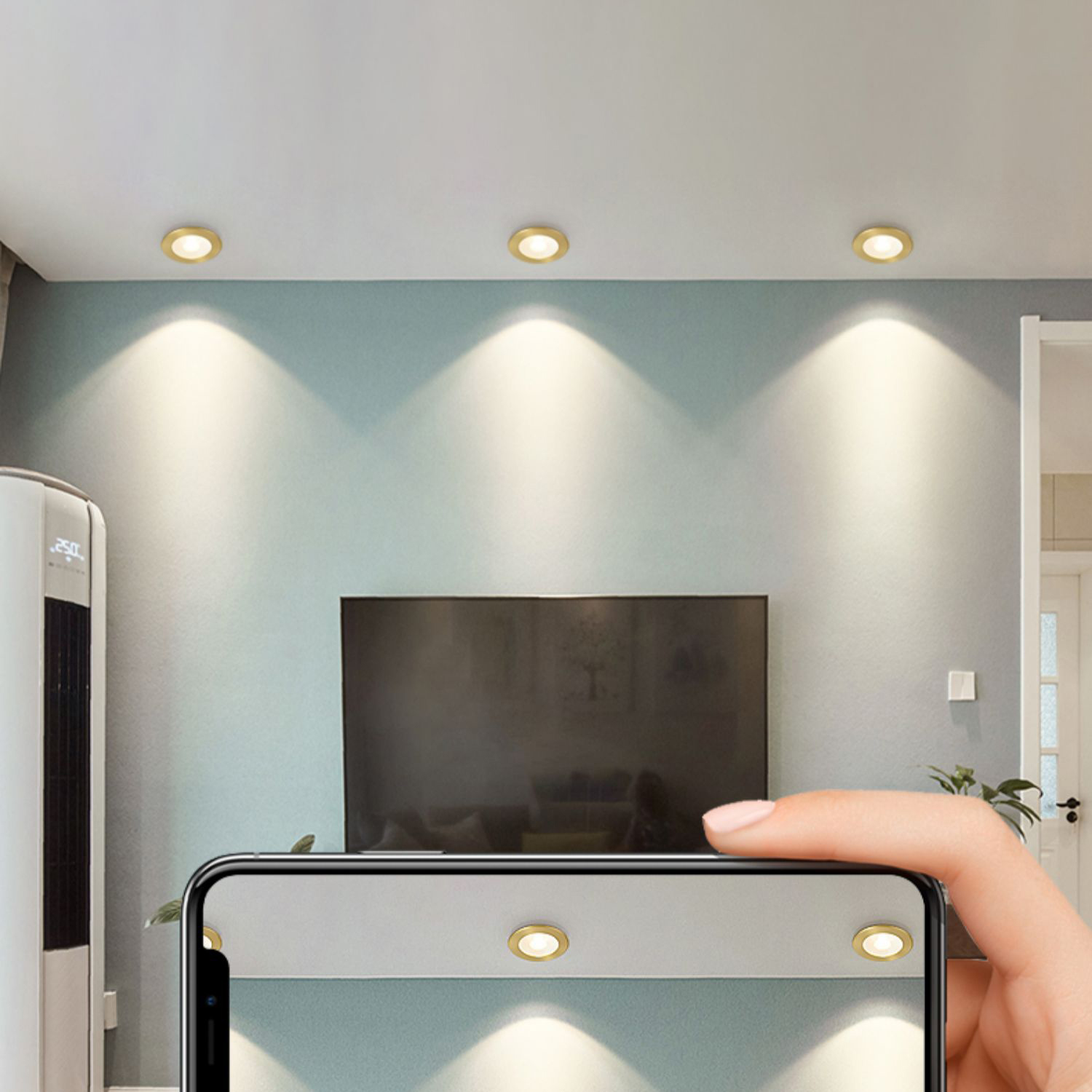 Встраиваемый светодиодный светильник ACT D10 4000К 7W by ImperiumLoft