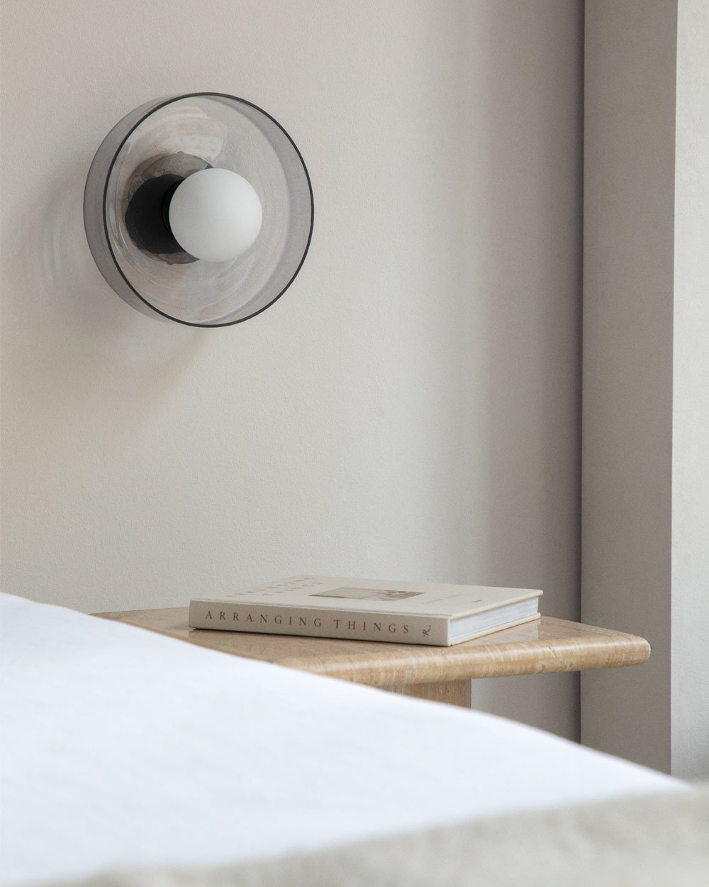 Настенный светильник Кассель с дымчатым стеклом - Ø 25 см Louvre Home LHLSC460324SWL