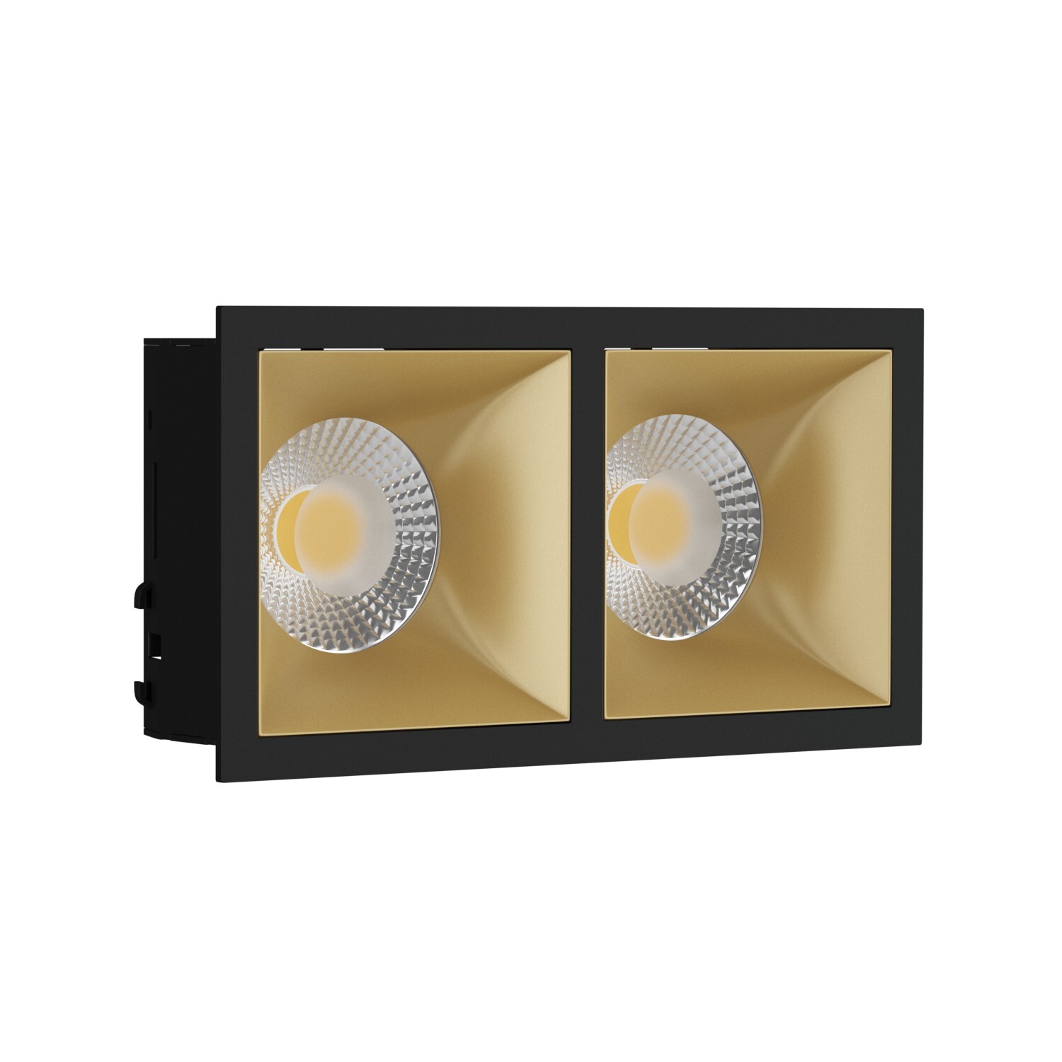 Встраиваемый светильник под сменную лампу Ledron RISE KIT2 Black-Gold