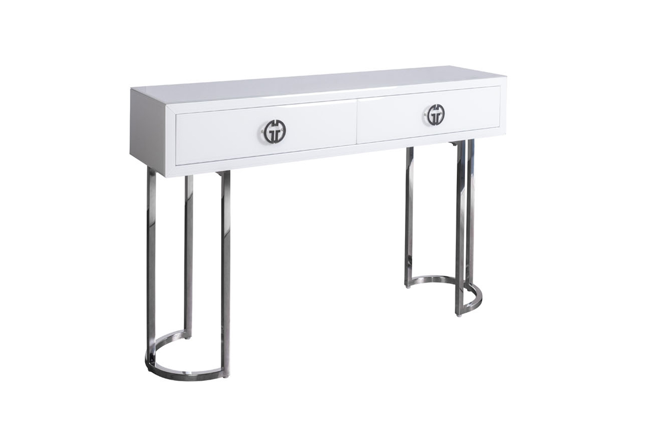 Консоль Garda Decor белое стекло/хром Garda Decor KFG16702