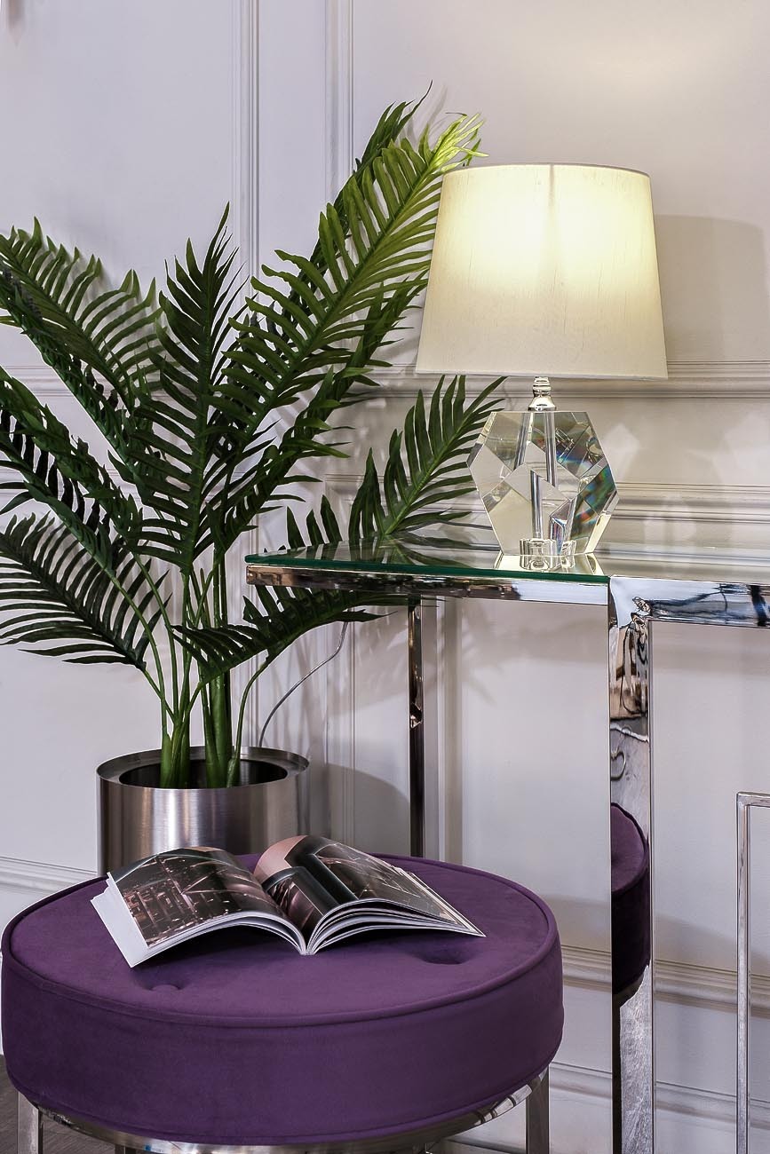 Лампа настольная хрустальная с кремовым плафоном Garda Decor X31511CR