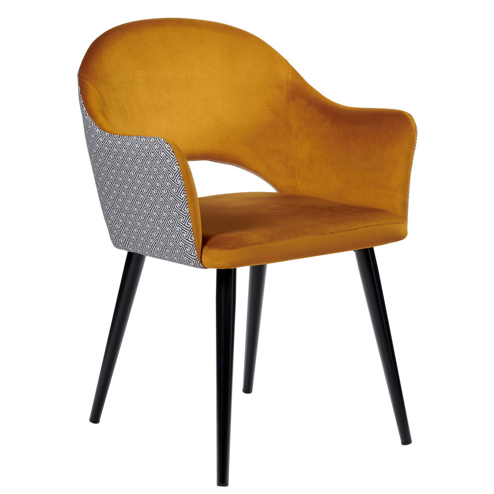 Стул Bruno горчичный с жаккардом Bradex Home RF 0196