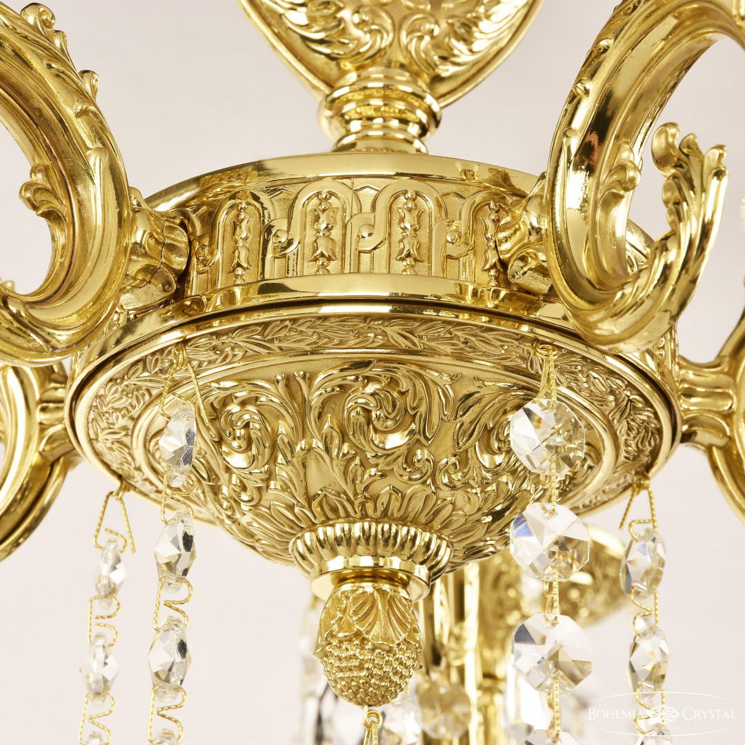 Люстра бронзовая с хрусталём 71301/5/175 B G