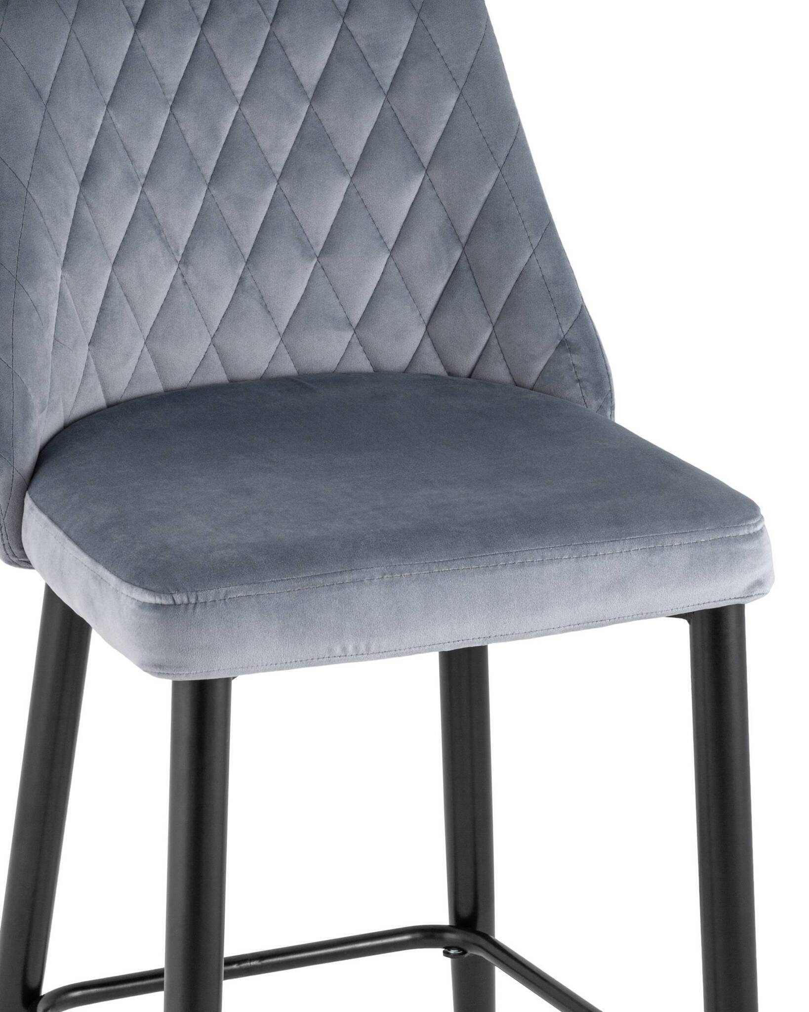 Стул барный Диего велюр серый Stool Group