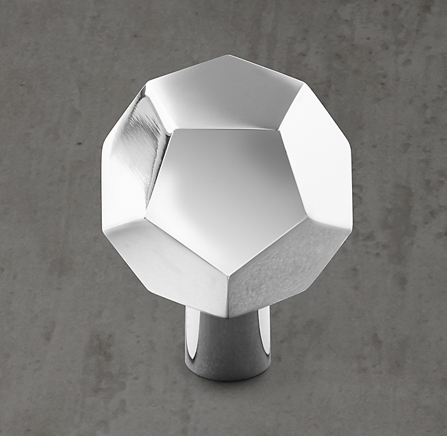 Ручка-кнопка Restoration Hardware Camden d.3.2 Polished Chrome