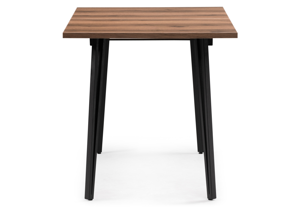 Стол деревянный Woodville Денвер Лофт 120(160)х75х75 25 мм дуб делано темный  / черный матовый 506946