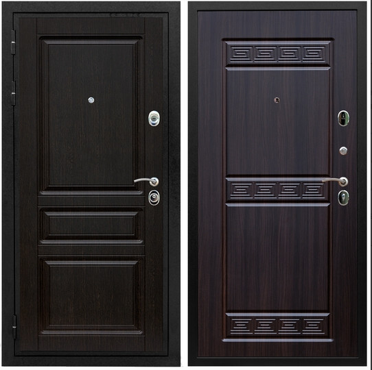 Дверь входная Graf Премиум-Н МДФ 16 мм ФЛ-243 Венге / МДФ 10 мм ФЛ-242 Эковенге