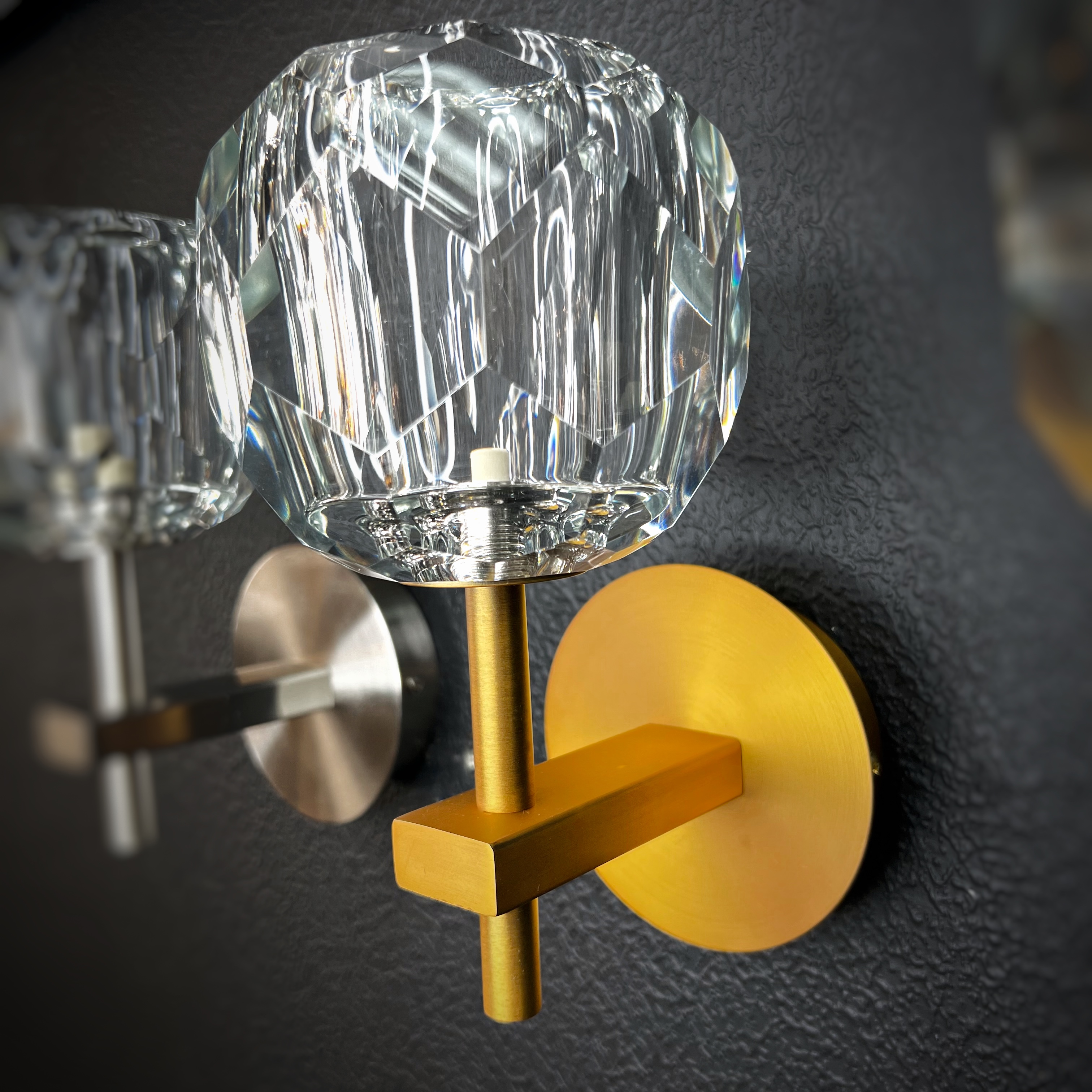 Бра Rh Boule De Cristal Single Sconce Brass By Imperiumloft