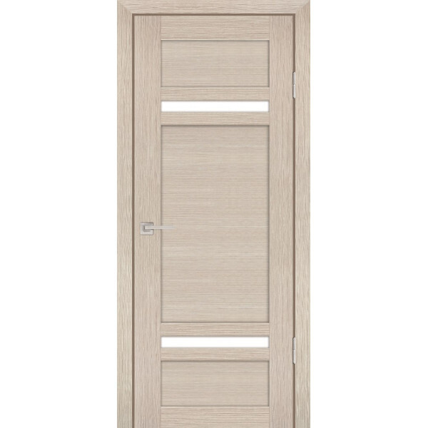 Межкомнатная дверь Graf PS-05 белый сатинат Капучино Мелинга (2000 х 900)