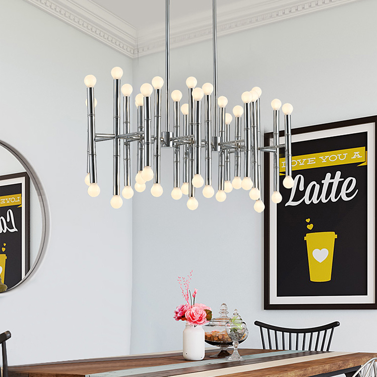 Подвесная рядная люстра CONSTA L30 Black by ImperiumLoft