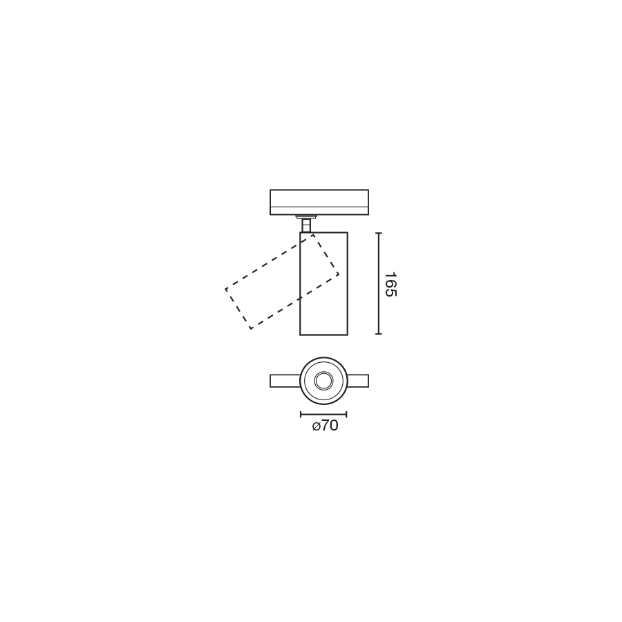 Трековый светильник FOST  Ш70 43W черный 36° MEAT Faro
