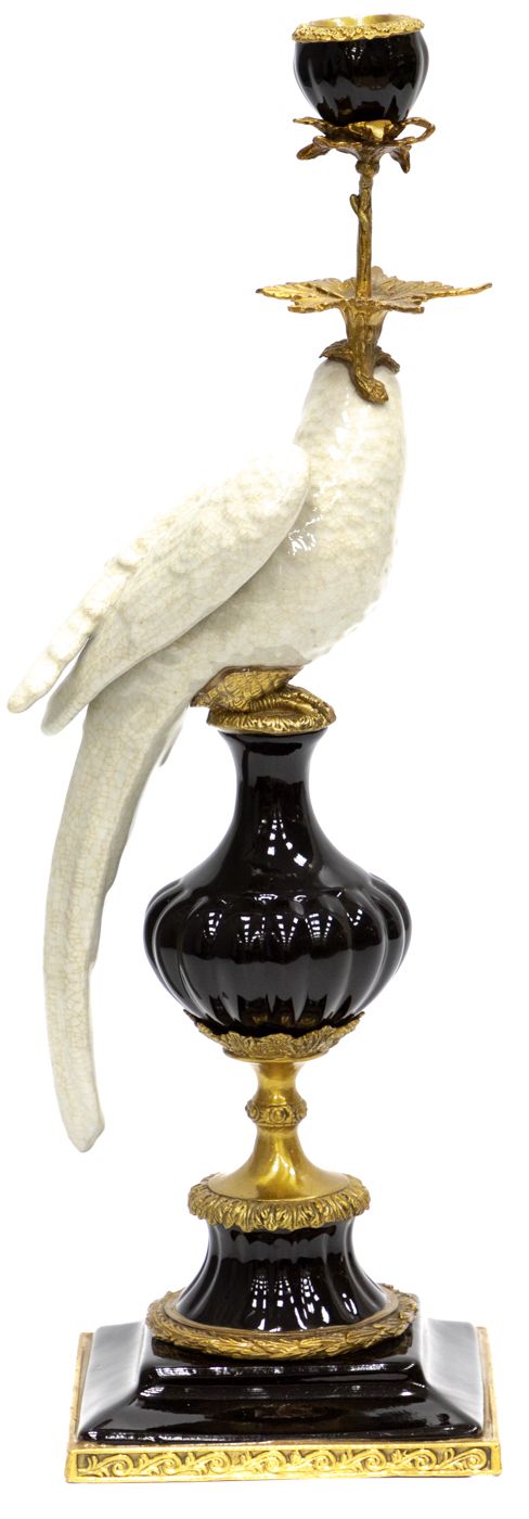 Подсвечник с попугаем Glasar 31G2538/E567BC/U1/WHITE