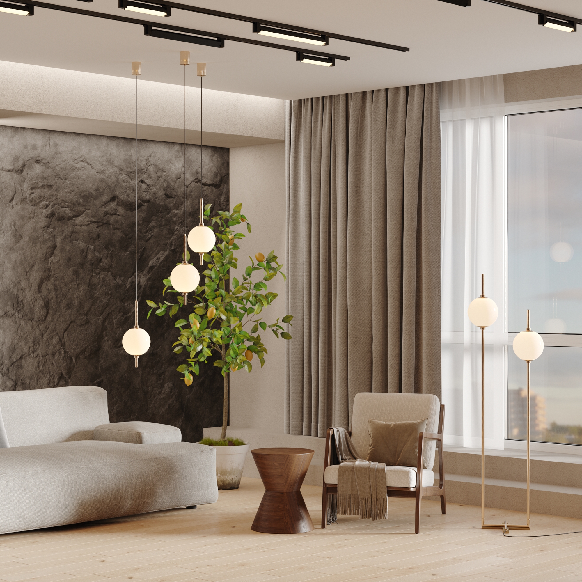 Напольный светильник (торшер) Maytoni Z020FL-L12BS3K