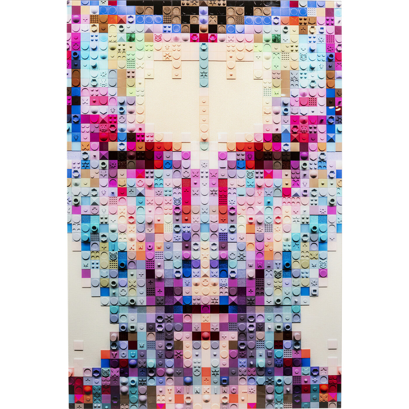 Картина стеклянная Pixel Face 120x80cm KARE 56574