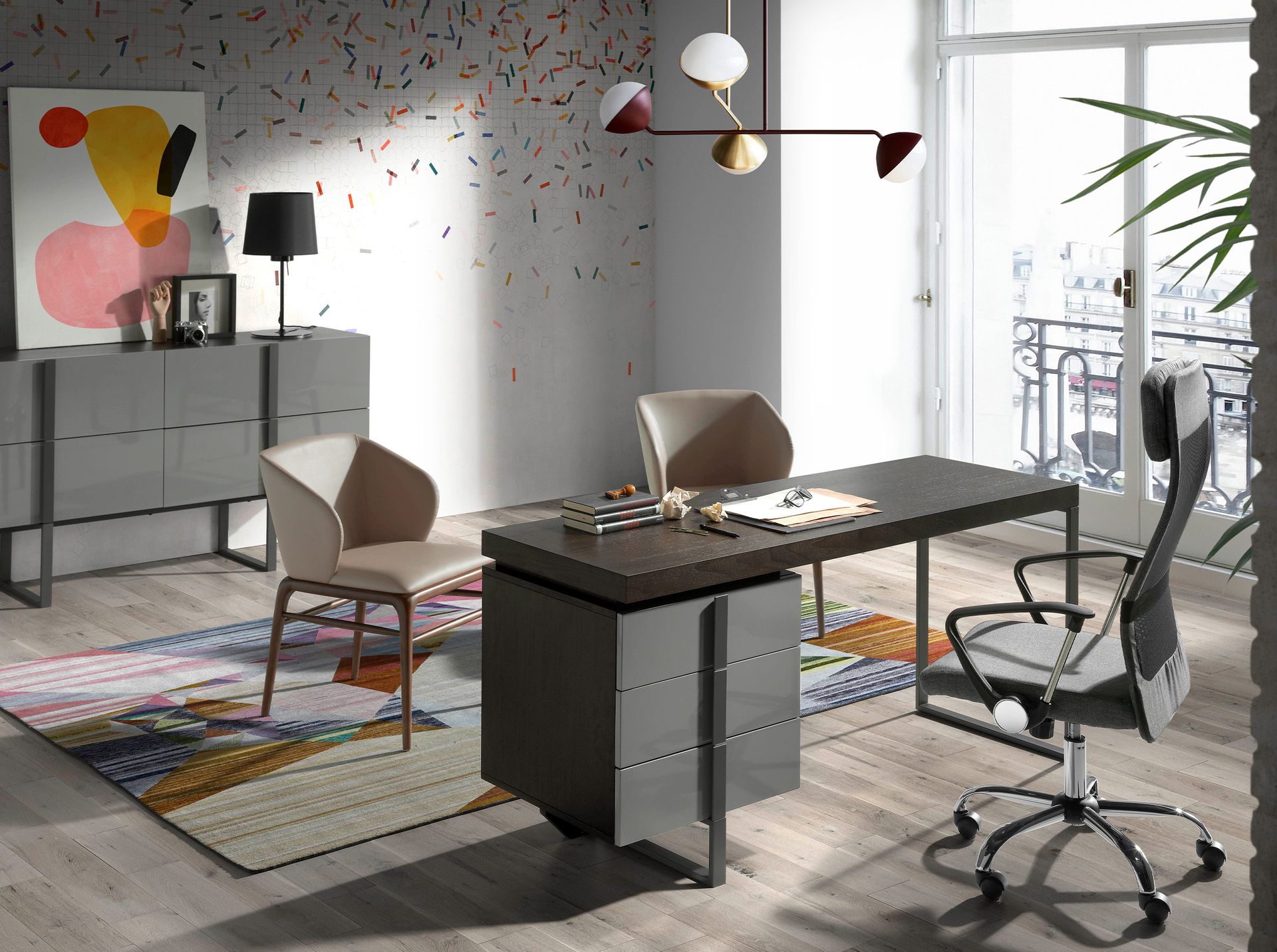 Стул CH16111 /4065 из экокожи цвета норки Angel Cerda