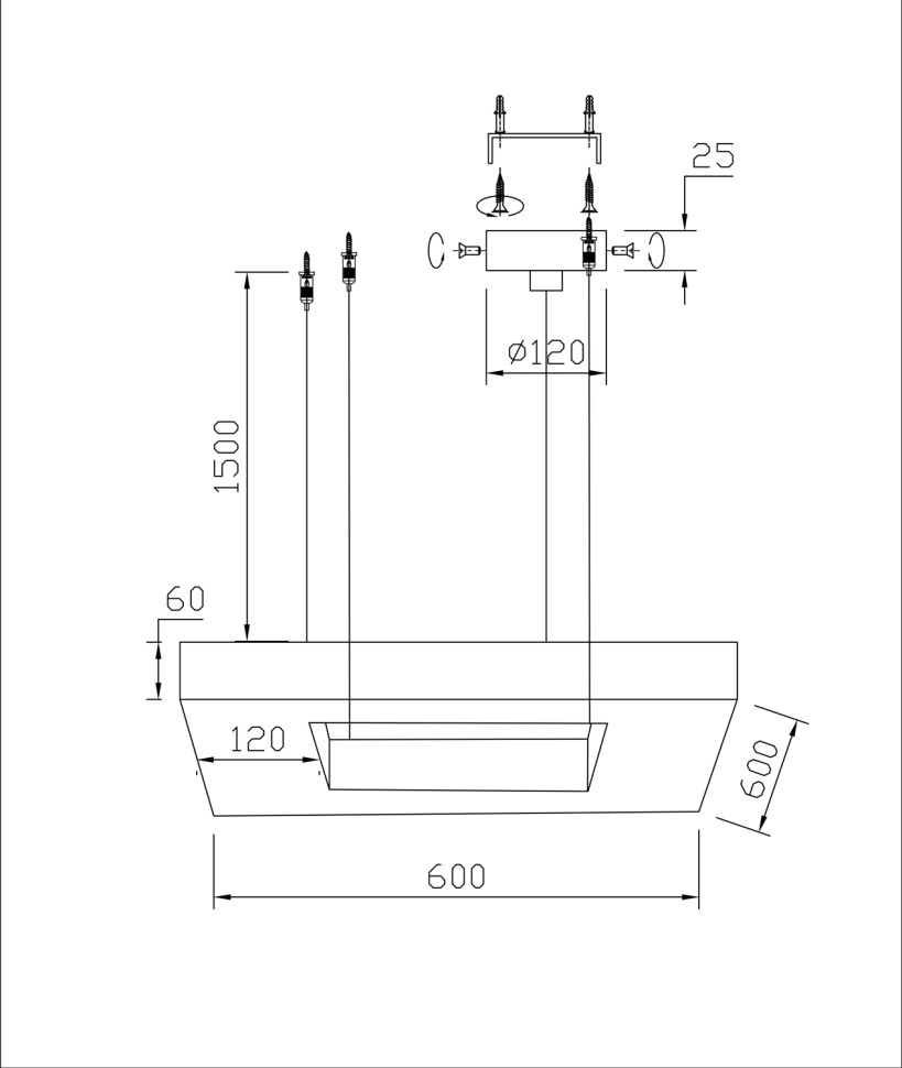Люстра подвесная Fluorite FL1165-4C1