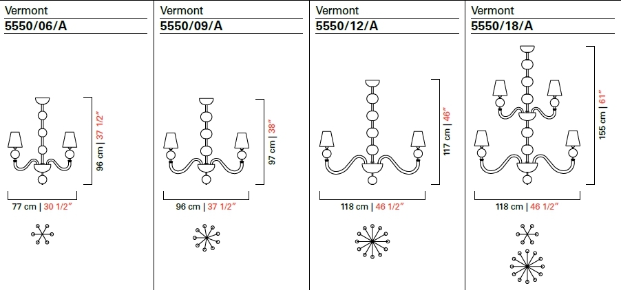 Люстра Barovier & Toso 5550/18/A