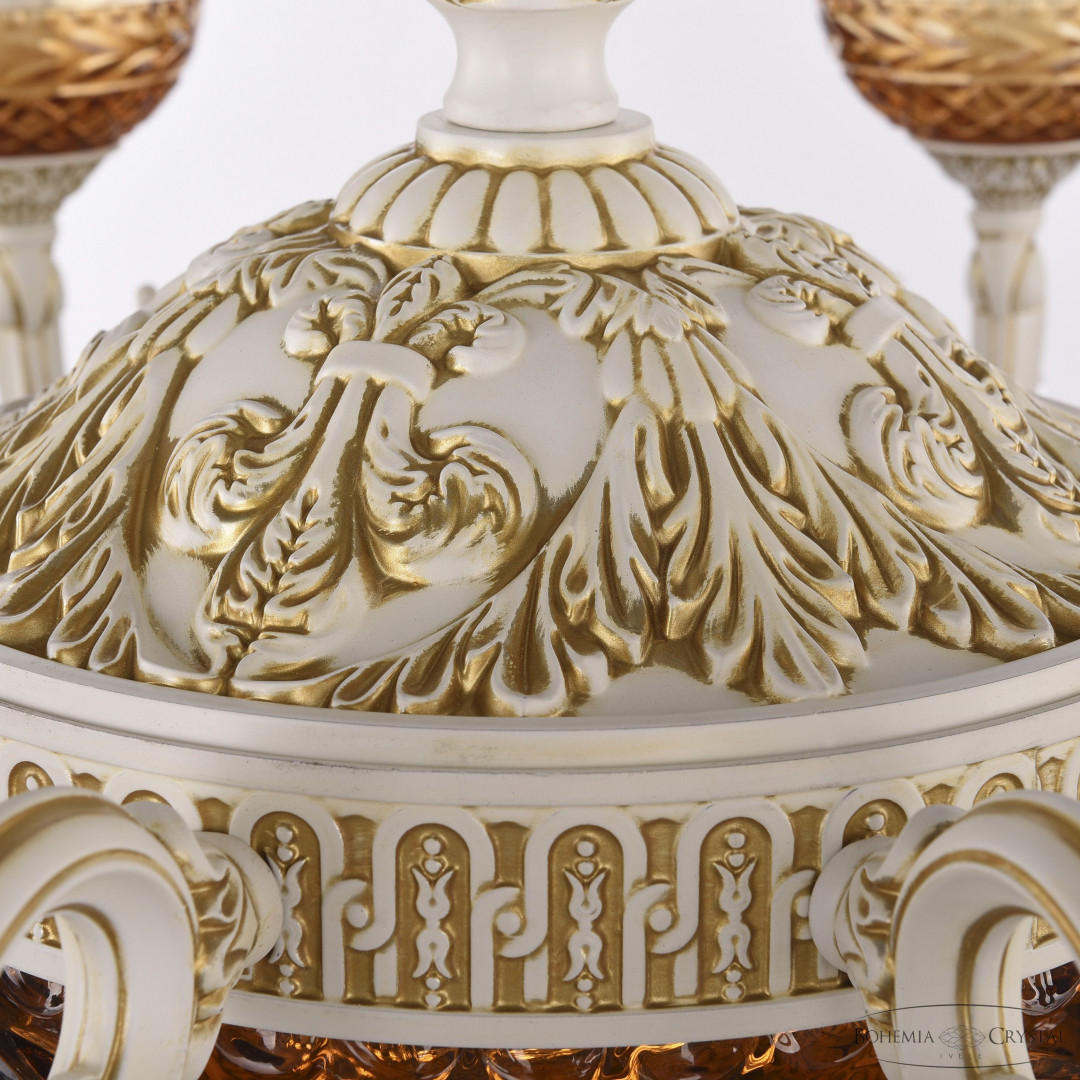 Люстра хрустальная AL78101P/8/250 A WMG P Amber/M-1F Bohemia Ivele Crystal