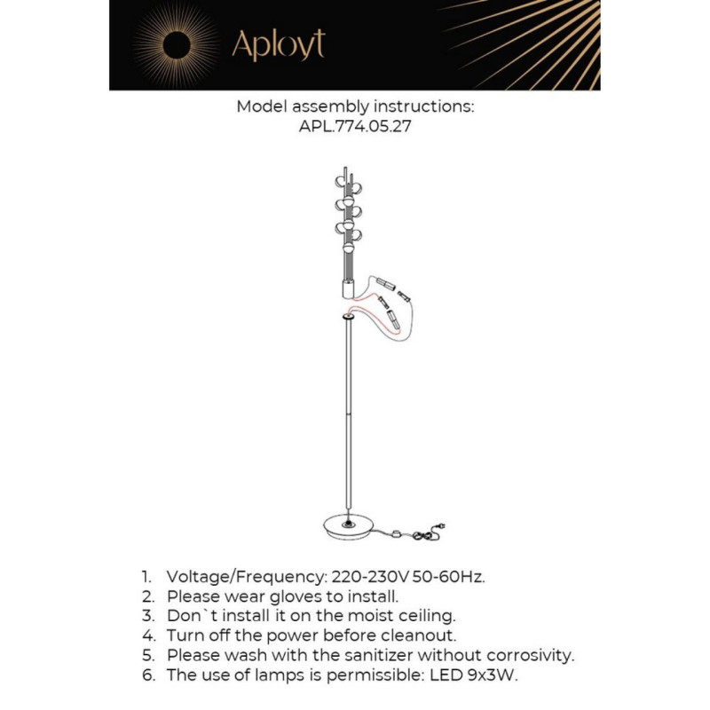 Торшер APLOYT APL.774.05.27