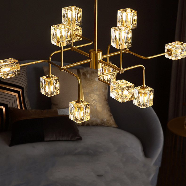 Потолочная люстра MICHAL L8 Brass by ImperiumLoft