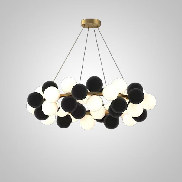 Кольцевые люстры и светильники LATTE D100 Black by ImperiumLoft