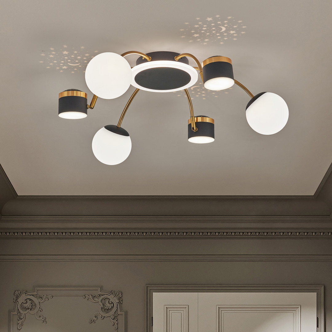 Люстра светодиодная 272040/6 BK/GD Arte Milano