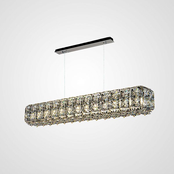 Реечный, рядный светильник TAKI LONG L120 Silver by ImperiumLoft