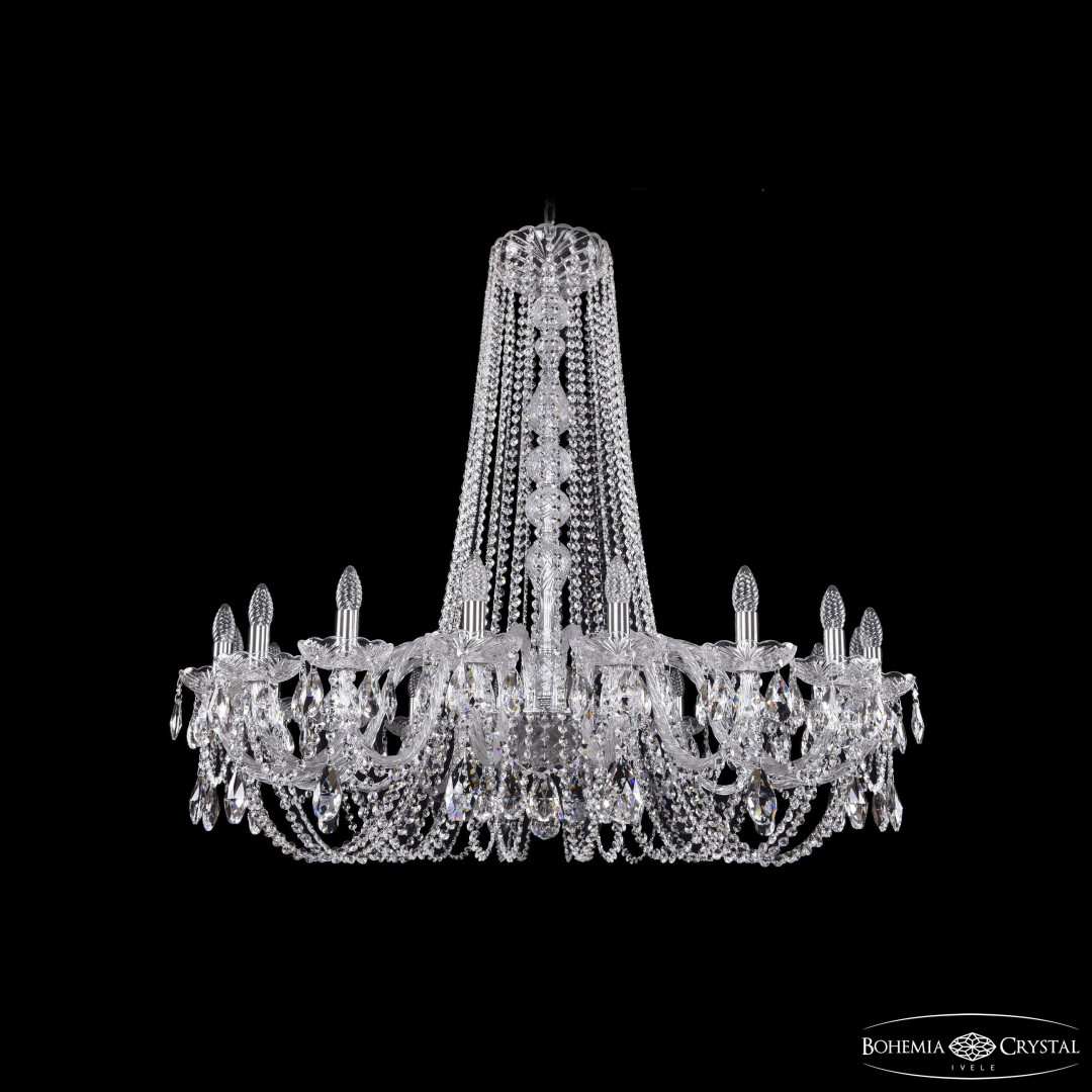 Люстра хрустальная 1402/18/400/h-105 Ni